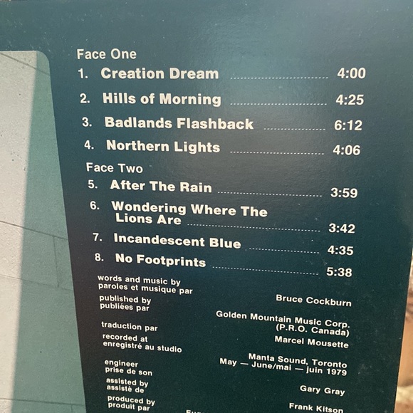 Bruce Cockburn album Dancing in the Dragons Jaws on vinyl. - Picture 7 of 9